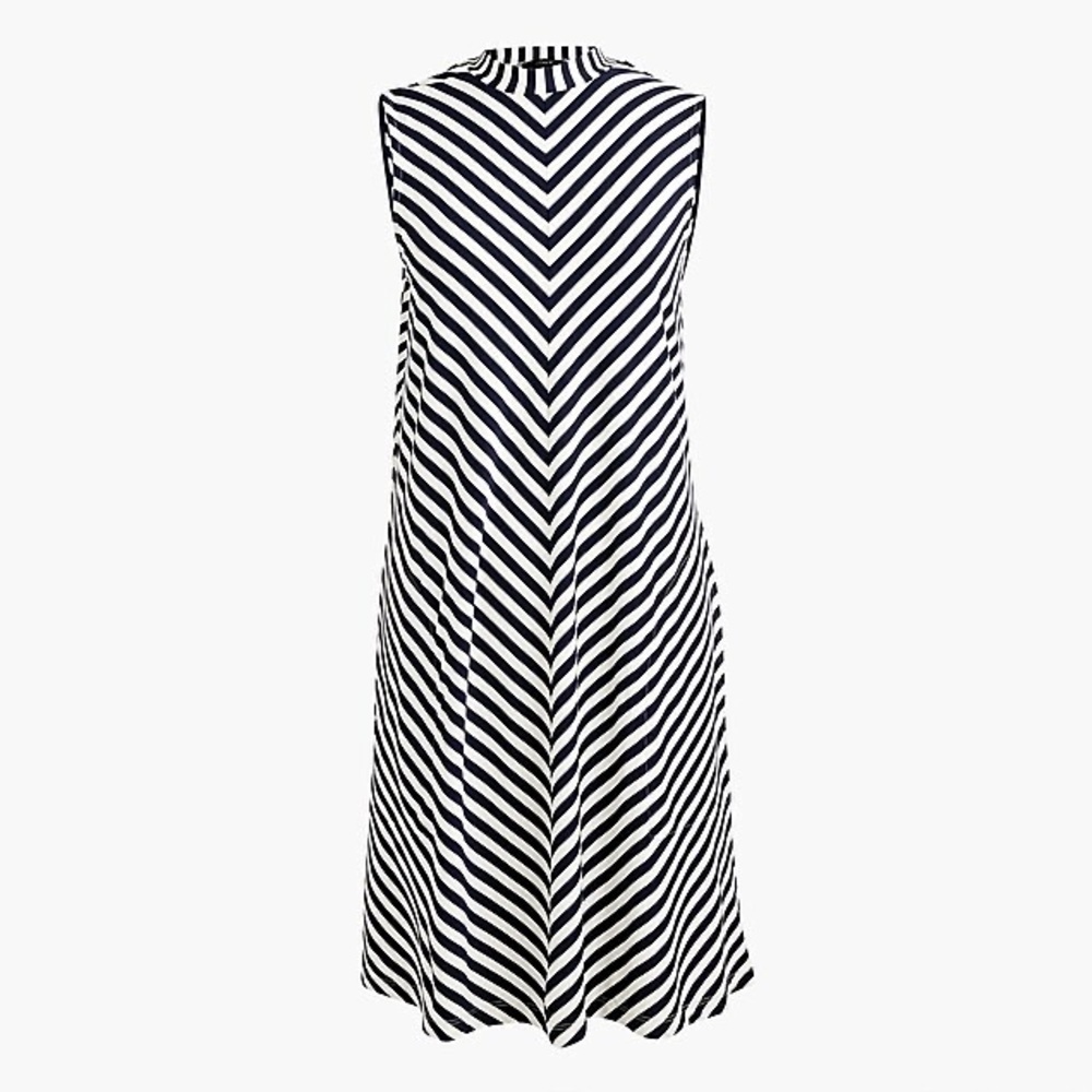 J. Crew Swing sleeveless dress in Chevron